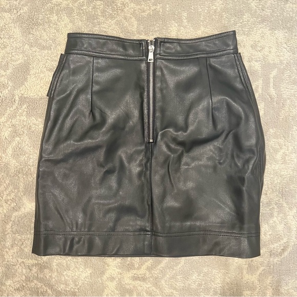NWT Aqua Faux Leather Wrap Mini Skirt - Picture 2 of 6
